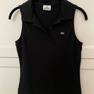 Lacoste sleeveless polo, size EU40, black
